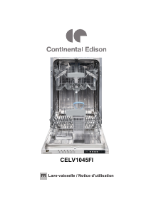 Mode d’emploi Continental Edison CELV1045FI Lave-vaisselle