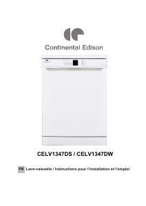 Mode d’emploi Continental Edison CELV1347DS Lave-vaisselle