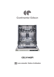 Mode d’emploi Continental Edison CELV1442FI Lave-vaisselle