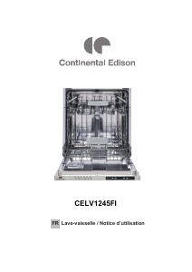 Mode d’emploi Continental Edison CELV1245FI Lave-vaisselle