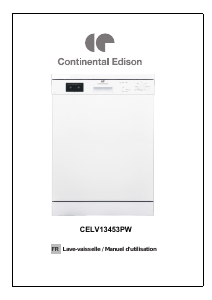 Mode d’emploi Continental Edison CELV13453PW Lave-vaisselle