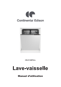 Mode d’emploi Continental Edison CELV1349FULL Lave-vaisselle