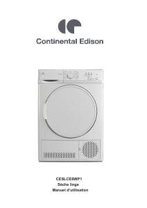 Mode d’emploi Continental Edison CESLCE8WP1 Sèche-linge