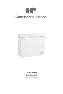 Mode d’emploi Continental Edison CECC400AP2 Congélateur