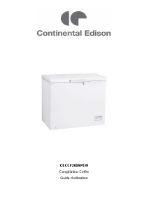 Mode d’emploi Continental Edison CECCF260APEW Congélateur
