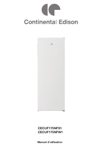 Mode d’emploi Continental Edison CECUF175NFS1 Congélateur