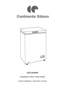 Mode d’emploi Continental Edison CECC95APW Congélateur