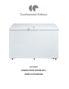 Mode d’emploi Continental Edison CECC502AP Congélateur