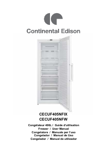 Manual de uso Continental Edison CECUF405NFIX Congelador