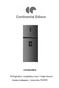 Handleiding Continental Edison CEF2D413NFIX Koel-vries combinatie