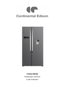 Mode d’emploi Continental Edison CERA517NFIXB Réfrigérateur combiné