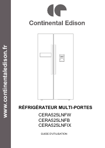 Mode d’emploi Continental Edison CERA525LNFIX Réfrigérateur combiné