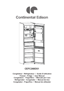 Manual Continental Edison CEFC268DS1 Fridge-Freezer