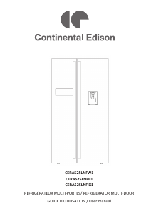 Mode d’emploi Continental Edison CERA525LNFW1 Réfrigérateur combiné