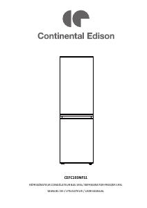 Handleiding Continental Edison CEFC193NFS1 Koel-vries combinatie