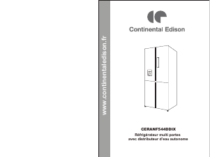 Manual Continental Edison CERANF544DDIX Fridge-Freezer