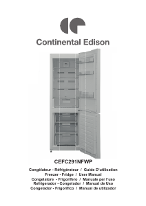 Mode d’emploi Continental Edison CEFC291NFWP Réfrigérateur combiné