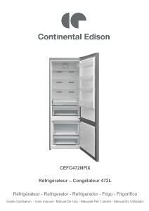 Mode d’emploi Continental Edison CEFC472NFIX Réfrigérateur combiné