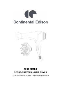 Manual Continental Edison CESC2400DIF Hair Dryer