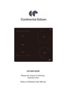 Mode d’emploi Continental Edison CETI4ZFLEXB1 Table de cuisson