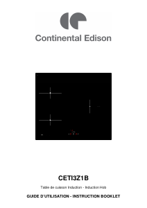 Handleiding Continental Edison CETI3Z1B Kookplaat