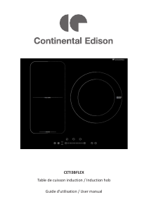 Mode d’emploi Continental Edison CETI3BFLEX Table de cuisson