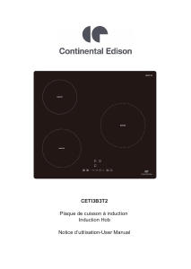 Manual Continental Edison CETI3B3T2 Hob