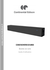 Manual Continental Edison CEBDSD40W1018B3 Home Theater System