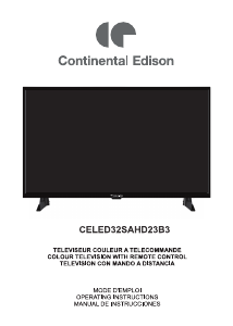 Manual Continental Edison CELED32SAHD23B3 LED Television