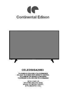 Handleiding Continental Edison CELED50SA20B3 LED televisie