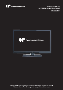 Manual Continental Edison CELED2363 LED Television