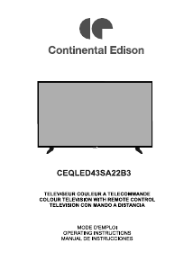 Manual de uso Continental Edison CEQLED43SA22B3 Televisor de LED