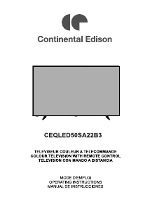 Manual Continental Edison CEQLED50SA22B3 LED Television