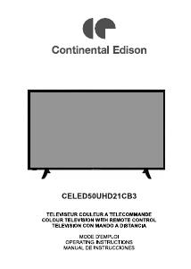 Manual de uso Continental Edison CELED50UHD21CB3 Televisor de LED