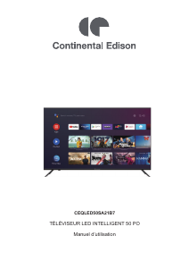 Handleiding Continental Edison CEQLED50SA21B7 LED televisie