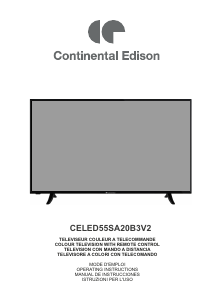 Mode d’emploi Continental Edison CELED55SA20B3V2 Téléviseur LED