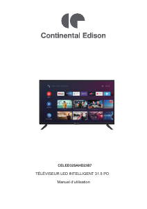 Manual Continental Edison CELED32SAHD23B7 LED Television