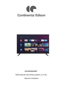 Handleiding Continental Edison CELED32SA22B7 LED televisie