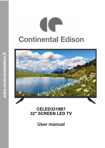 Handleiding Continental Edison CELED3219B7 LED televisie