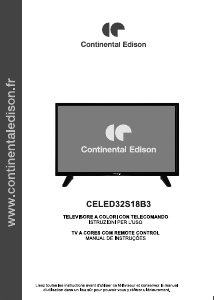 Manuale Continental Edison CELED32S18B3 LED televisore