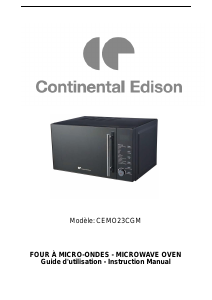 Handleiding Continental Edison CEMO23CGM Magnetron