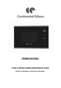 Manual Continental Edison CEMO34CEB2 Microwave