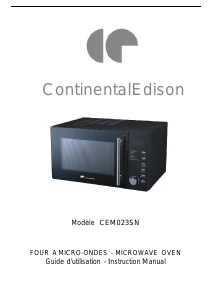 Manual Continental Edison CEMO23SN Microwave