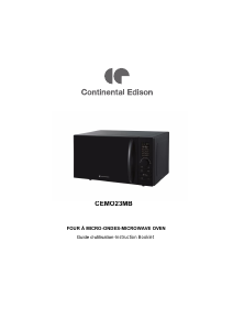 Manual Continental Edison CEMO23MB Microwave