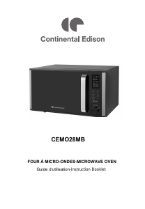 Mode d’emploi Continental Edison CEMO28MB Micro-onde