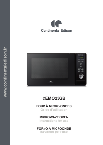 Manual Continental Edison CEMO23GB Microwave