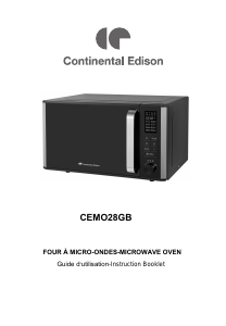 Manual Continental Edison CEMO28GB Microwave