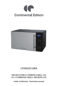 Mode d’emploi Continental Edison CEMO23CGBM Micro-onde