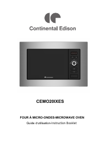 Manual Continental Edison CEMO20IXES Microwave