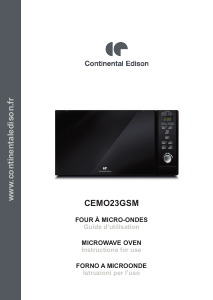 Manual Continental Edison CEMO23GSM Microwave